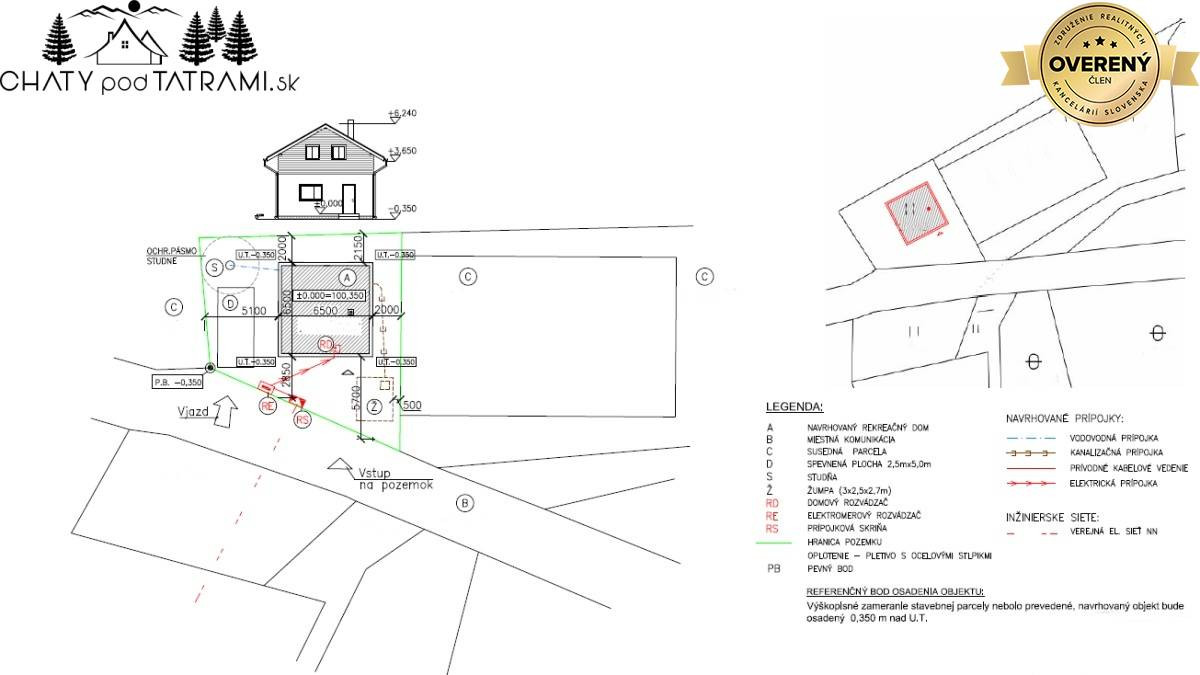 Stavebný pozemok s IS v lesnom prostredí Jarabá Nízke Tatry