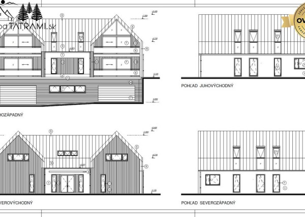 Stavebný pozemok s projektom na apartmánový dom Mýto Nízke Tatry