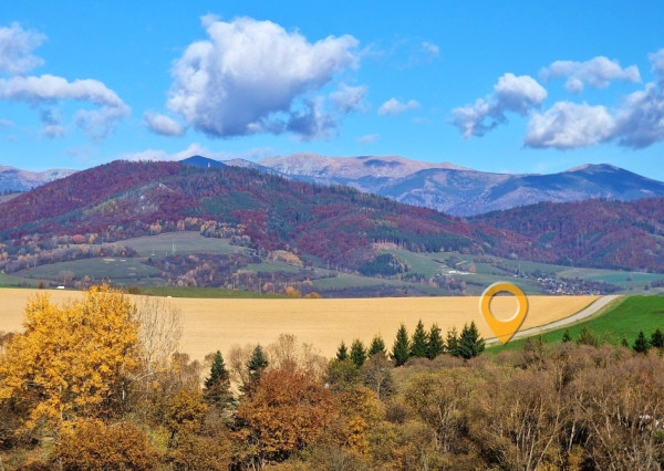 Slnečný pozemok s výhľadom na Nízke Tatry – Brezno